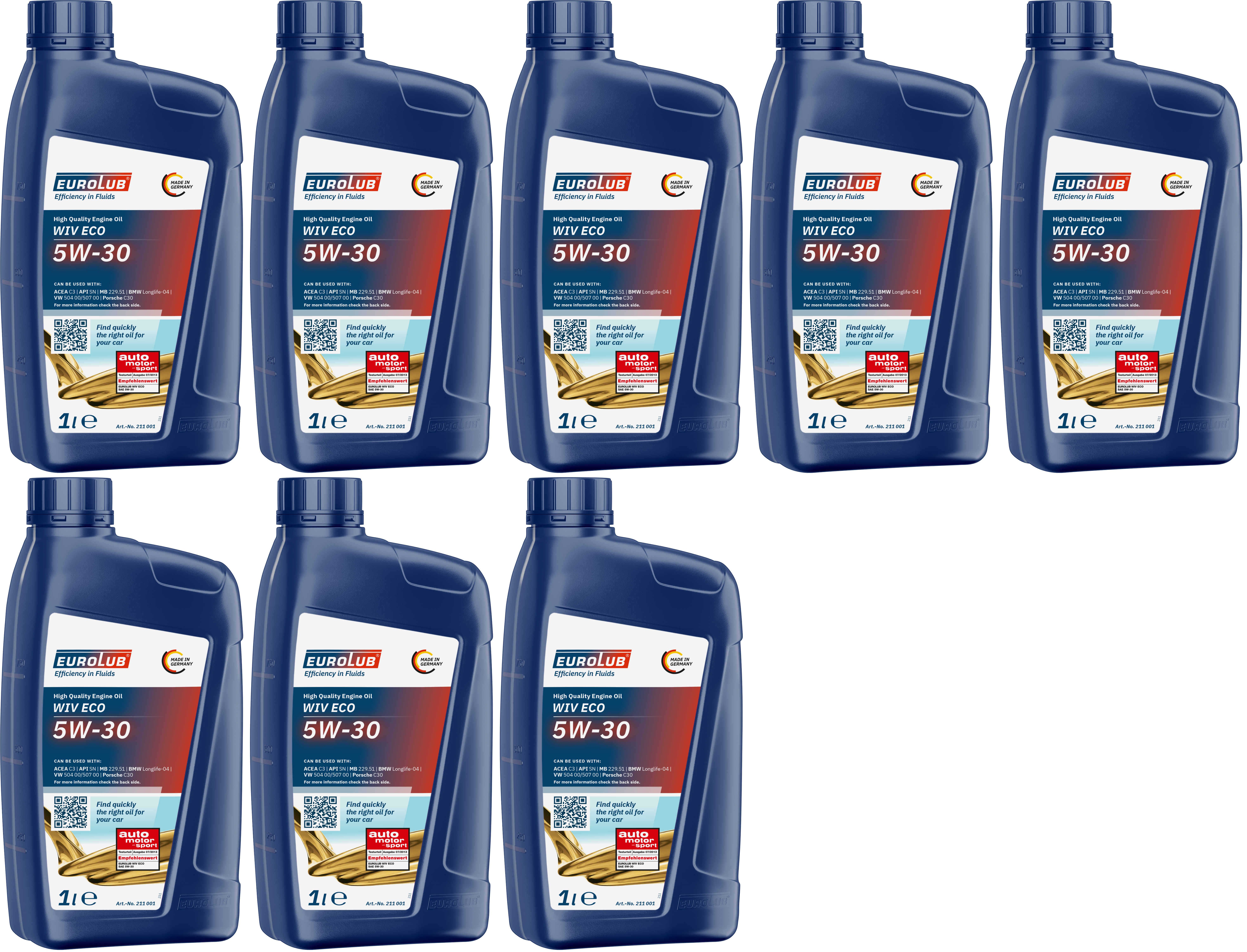 EUROLUB WIV ECO 5W-30 Motoröl 8x 1l = 8 Liter